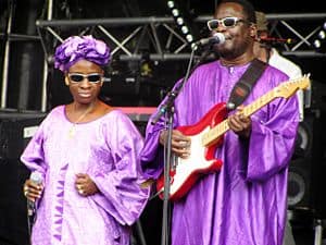 Amadou and Mariam are a blind duo from Mali who play an interesting mix of African inspired music.