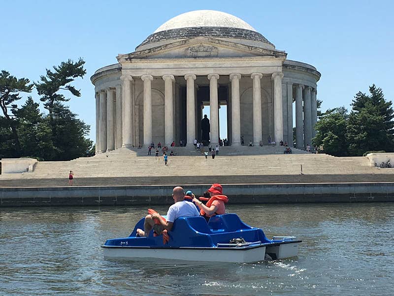 The Jefferson Memorial from the paddleboats. 