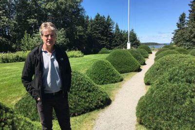 Alexander Reford is the third generation familiy member who runs the beautiful Jardins de Metis in Grand-Metis, Quebec.