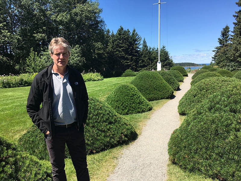 Alexander Reford is the third generation familiy member who runs the beautiful Jardins de Metis in Grand-Metis, Quebec.