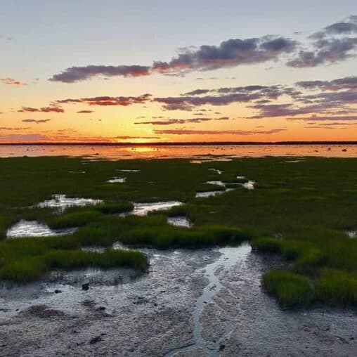 Sunsets are special in Rimouski, which faces due west, with a wonderful bike path and two-level viewing stands.