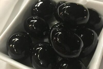 Olives in the market in Ponta Delgado Azores.