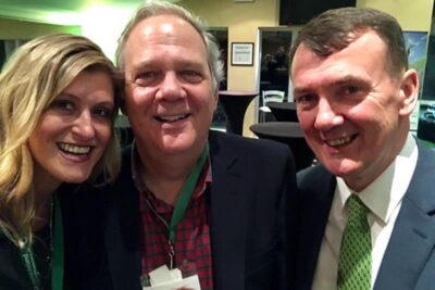 At the opening night party at Killarney horse racing track, we met a local politician from Kerry.