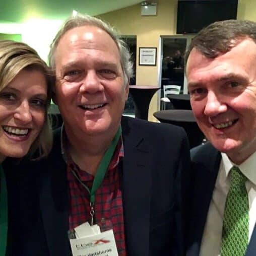 At the opening night party at Killarney horse racing track, we met a local politician from Kerry.