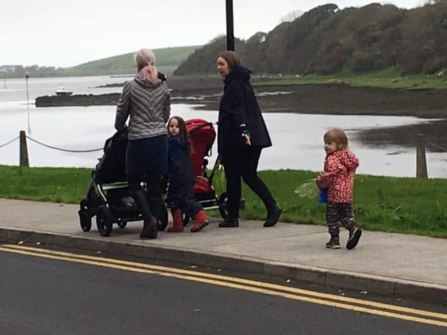 Family stroll in Westport, Ireland.