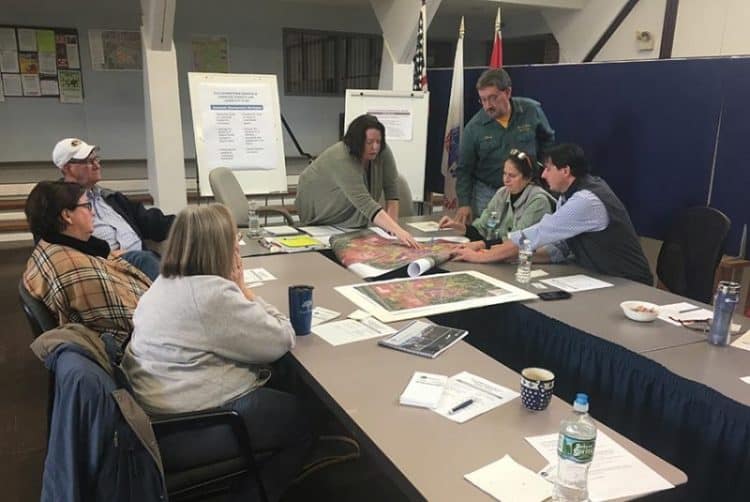 Citizens and administrators get together and review ideas and plans for making our small village of South Deerfield more attractive to businesses.
