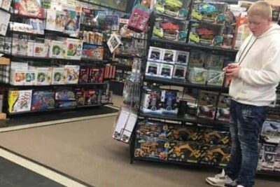 Playing with a remote-controlled car at A2Z.