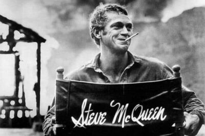 Steve McQueen on the set of one his movies. Gentlemen's Gazette photo.