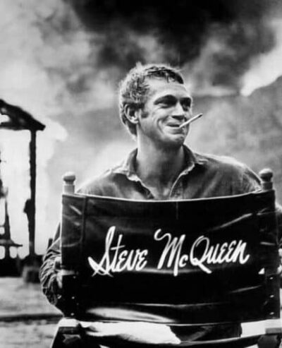 Steve McQueen on the set of one his movies. Gentlemen's Gazette photo.