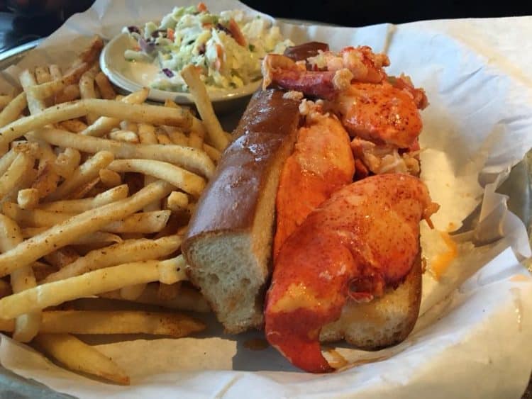 The best lobster rolls come from Sam's Chowder House in Half Moon Bay. 