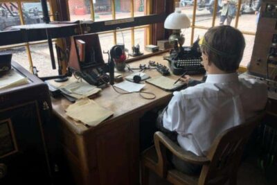 A restored telegraph office shows where the man who controlled the rails did his job.