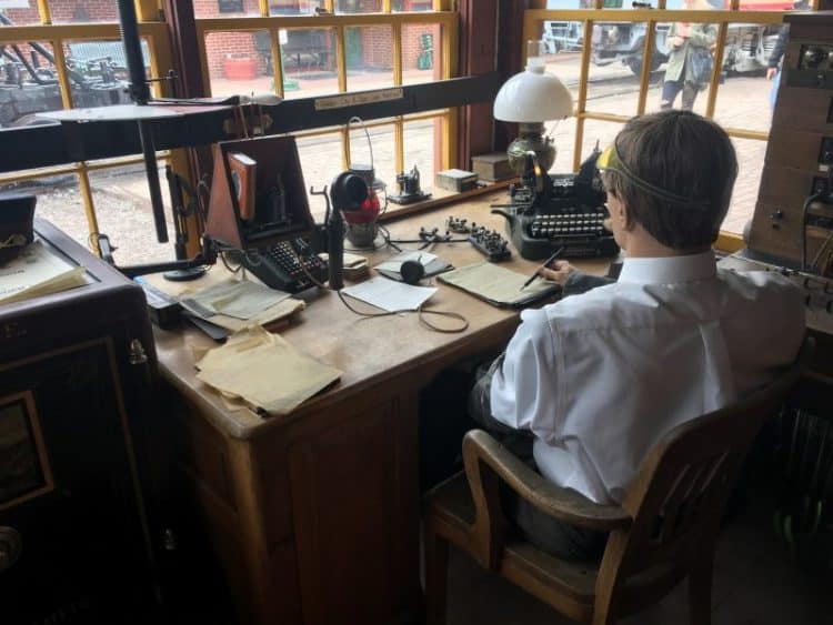 A restored telegraph office shows where the man who controlled the rails did his job.