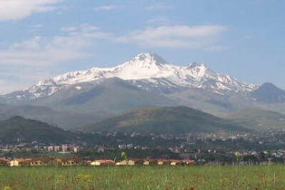 Erciyes Dagi, the volcano where the ski resort is located.