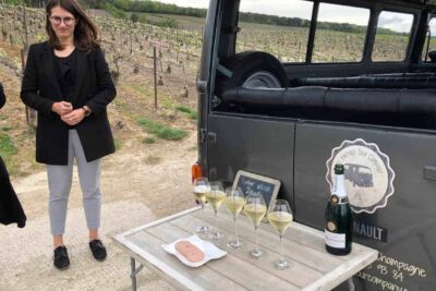 Maeva Garza of My Vintage Tours in the vineyards.