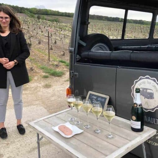 Maeva Garza of My Vintage Tours in the vineyards.