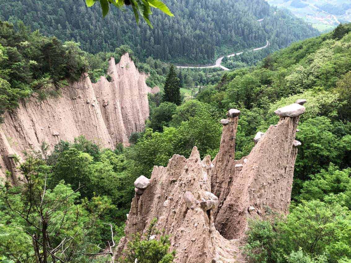 Pirimidi di Segonzano, strange formations in the rock in the Valle di Cembra, Trentino Italy.