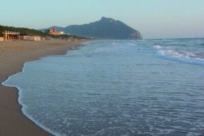 Mount Cicero from Sabaudia beach, an area that was once all marshland that was drained by Mussolini.