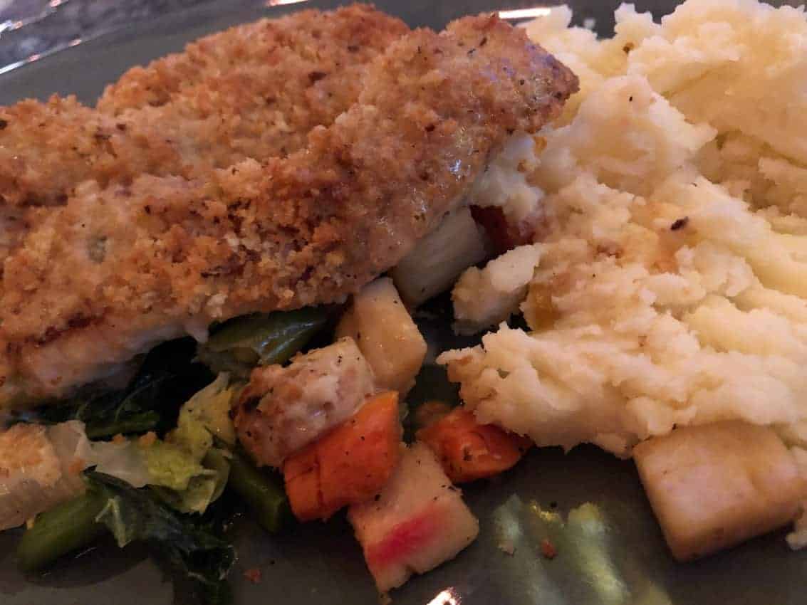 Panko-crusted local cod from St John's Fish Exchange. Perfect!