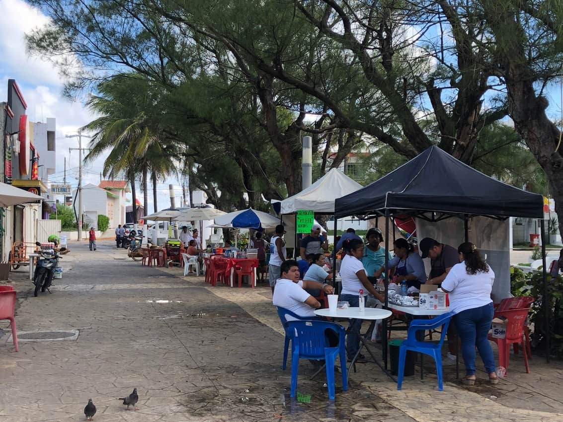 Street scene in Isla Mujeres, in Quintana Roo, Mexico.
