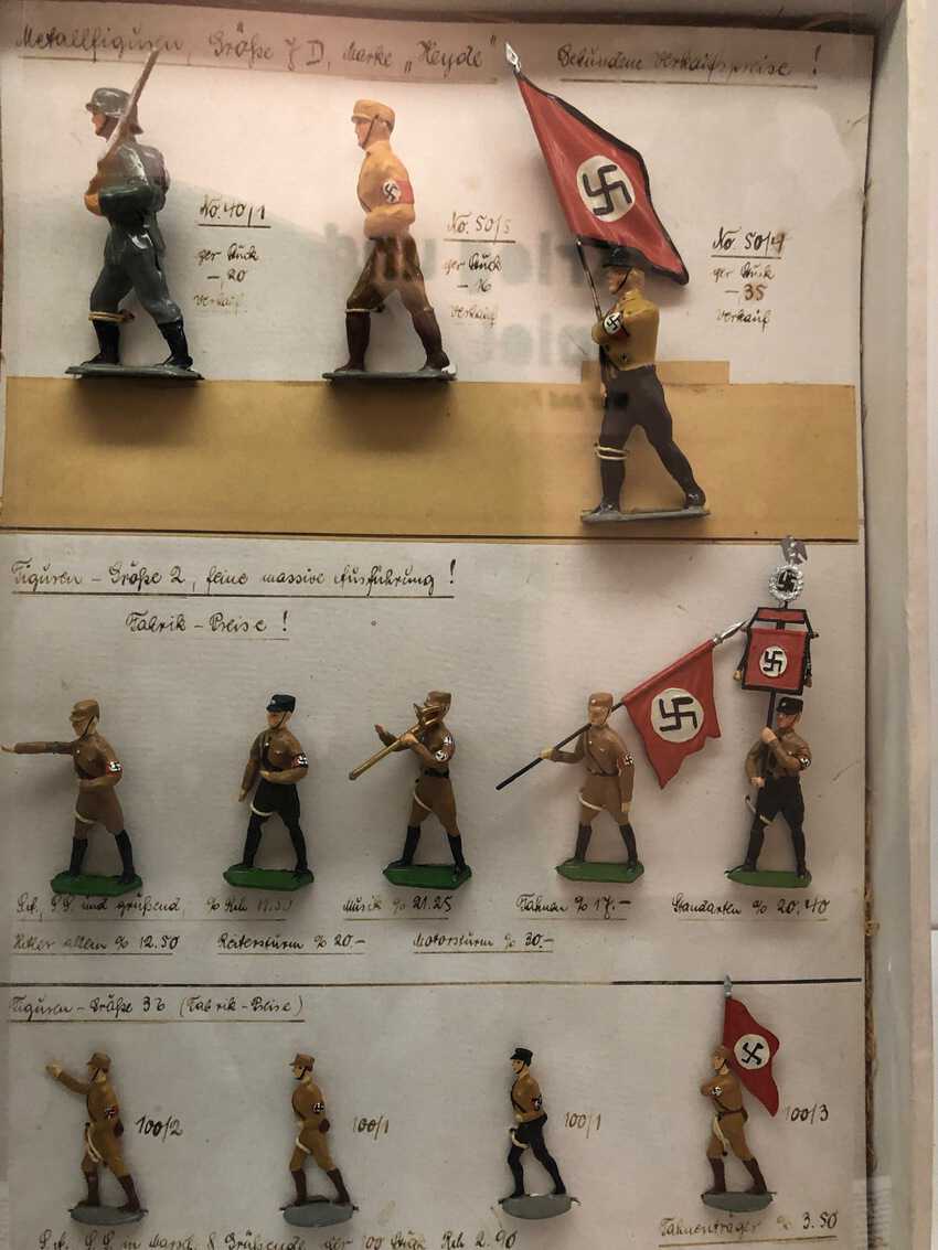 Tiny Nazi toys in the museum.
