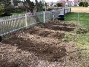April 26, 2020: Irrigation Hoses Going into the Garden