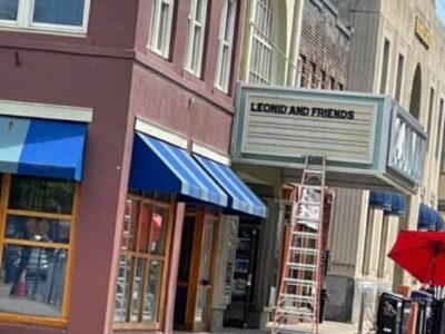 Sign of the times: Calvin marquee update.