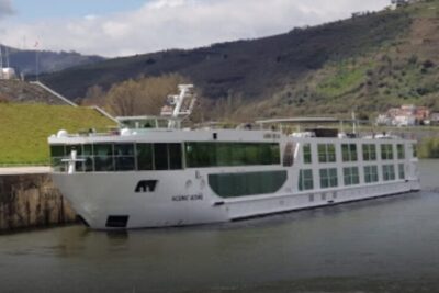 The river ship, Scenic Azure, on the Douro River.
