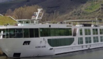 The river ship, Scenic Azure, on the Douro River.