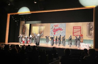 The full cast of 20 women performing "Holier than Thou" on Sunday at Ja