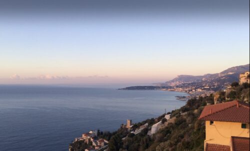 View from our rental in Grimaldi, Liguria Italy.