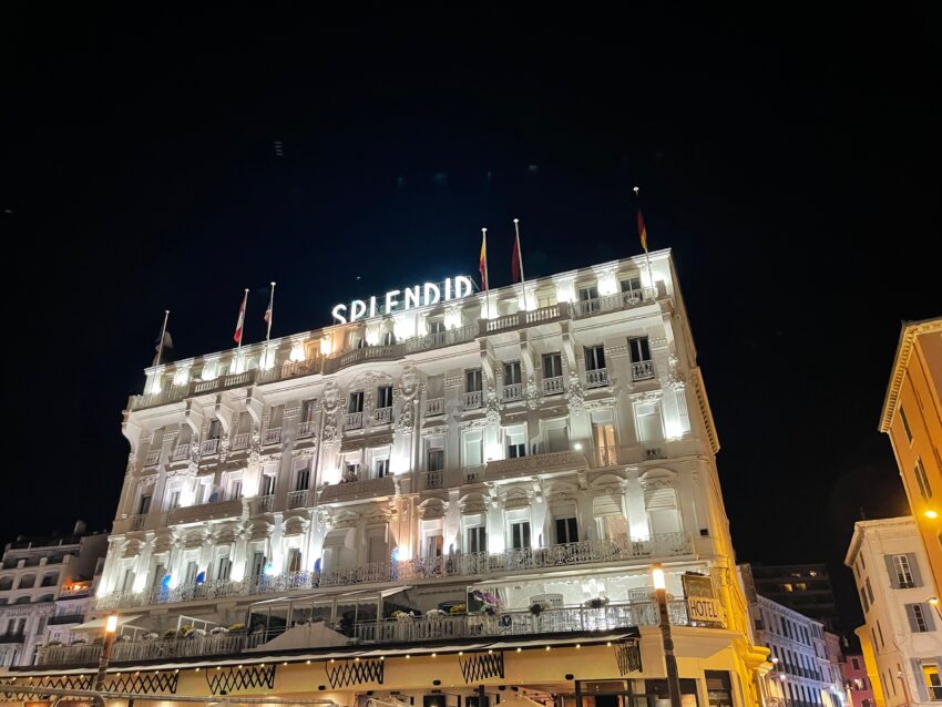 Hotel Splendid, the oldest hotel in Cannes, France.