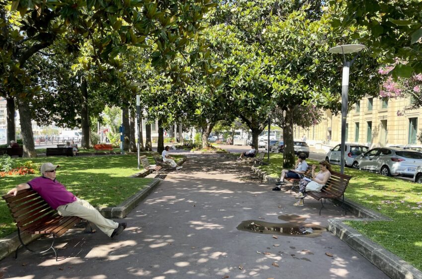 A leafy park in Cannes, France. More parks like this are planned for this city by the Mediterranean.