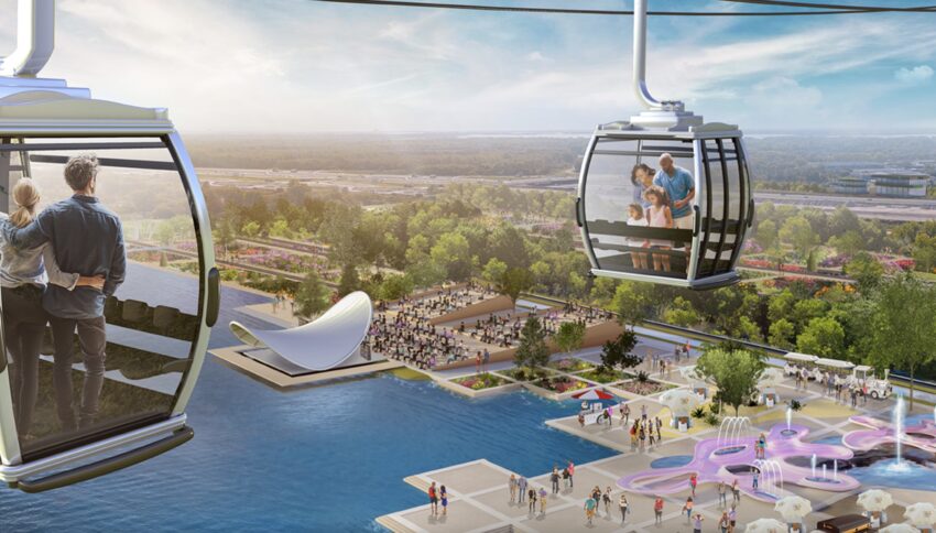 The Floriade Festival happens every ten years and includes cable car rides above the gardens in Amsterdam.