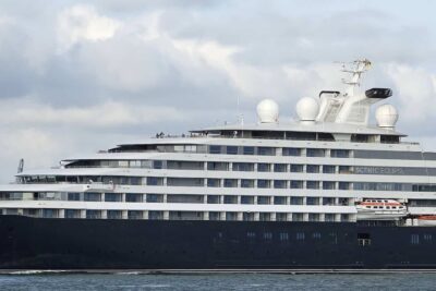 Scenic Eclipse, built in 2020, a luxury discover vessel equipped with two helicopters and a submarine. my Birthday cruise