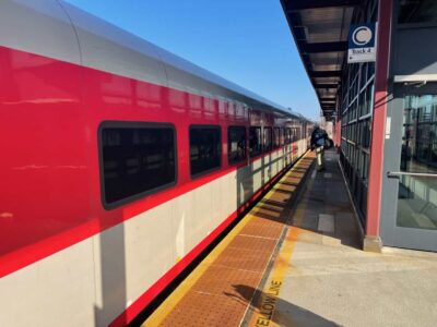 Hartford Line train in Springfield MA