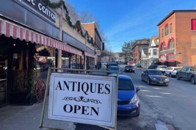 Bellows Falls was all open for business on our visit in January 2023, it was a welcome sight to see.