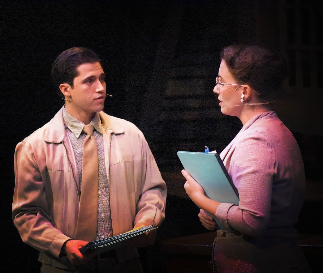 Young writer Billy Cane (Micheal Devito) and Alice Murphy (Chelsie Necktow) in Bright Star.