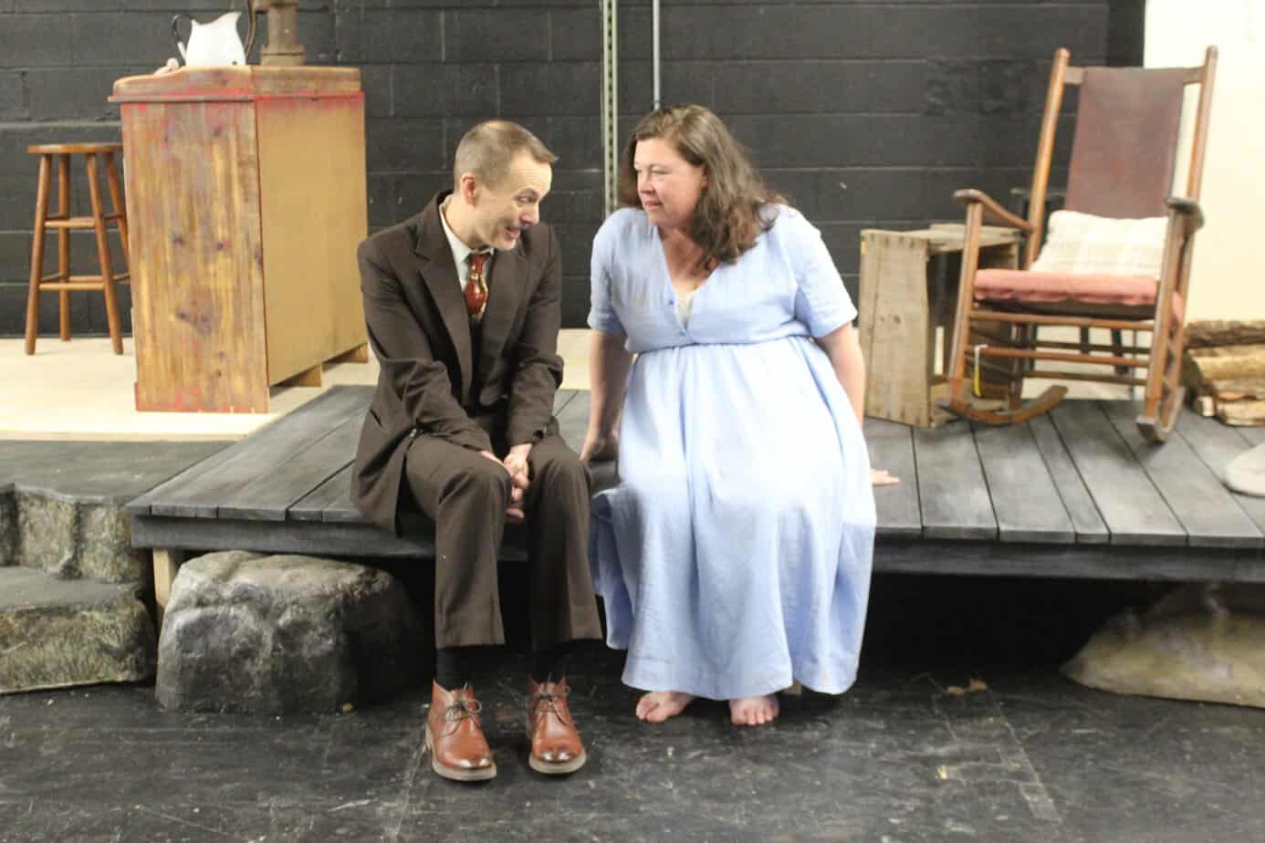 The Majestic Theater in West Springfield presents Eugene O’Neill’s A Moon for the Misbegotten October 24 through December 1. Actors John Thomas Waite and Sue Dziura are pictured in a scene from the production. Tickets are $35-$38 and can be purchased in person at the box office or by calling (413) 747-7797. (Photo by Kait Rankins)