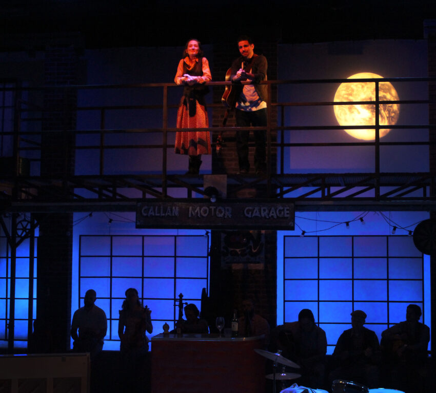 Actors Kate Theis (left) and Nick Anastasia are shown in a scene from the musical Once, playing at West Springfield’s Majestic Theater September 4 through October 19. The actors portray an Irish street musician and a Czech immigrant who form an unlikely bond over their shared love of music. Tickets are $35-$38 and are available by calling (413) 747-7797 or online at majestictheater.com (Photo by Kait Rankins)