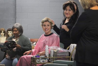 MaConnia, Raya, Elaine & Angela: Cast members (from left) MaConnia Chesser, Raya Malcolm, Elaine Hom and Angela Dias are shown rehearsing a scene from Steel Magnolias, the popular comedy/drama that takes the stage at West Springfield’s Majestic Theater October 23 – November 30. Tickets are $35-$38 and can be purchased by phoning the box office at (413) 747-7797 or online at majestictheater.com (Photo by Kait Rankins)