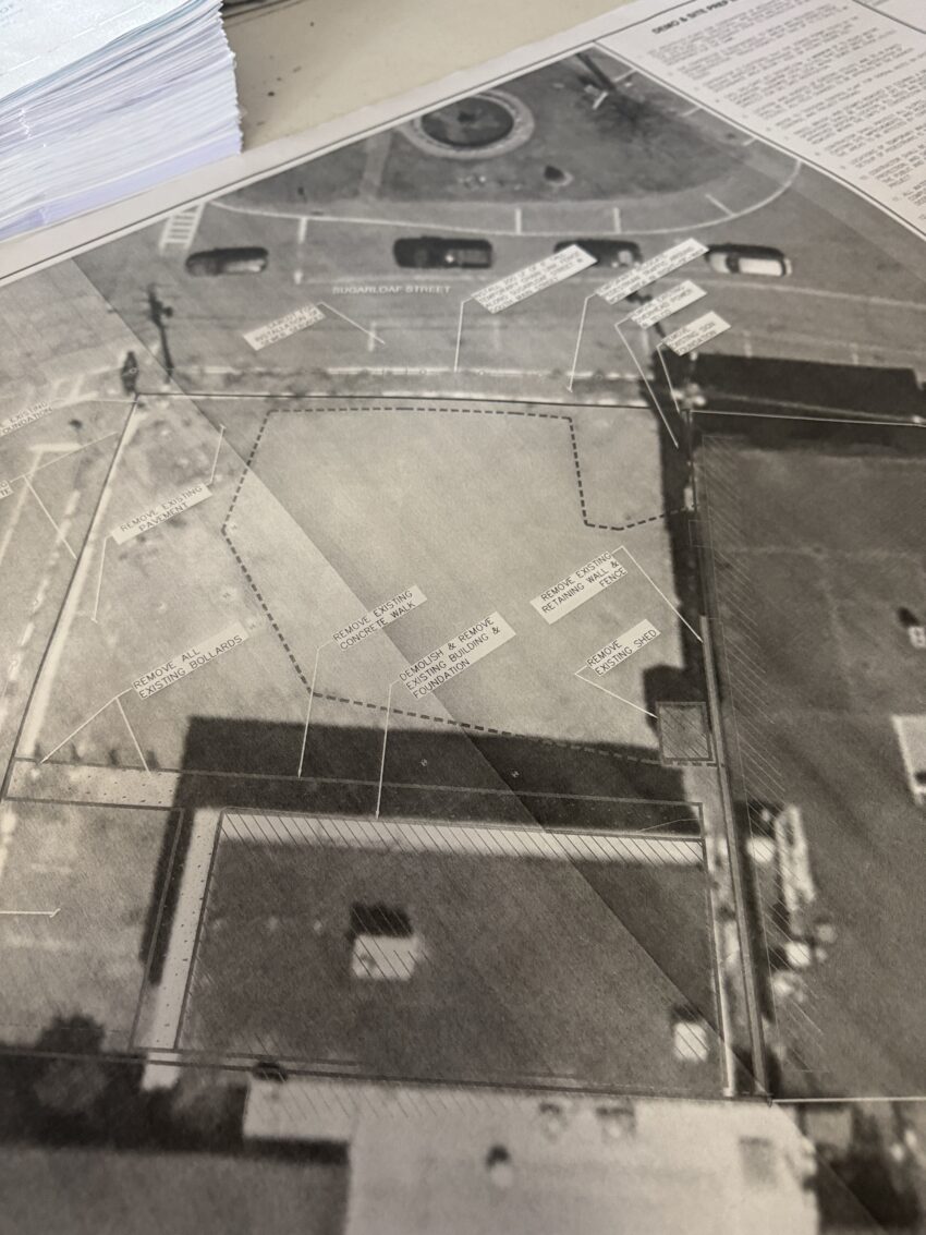 Sugarloaf Development's Big Plans for Deerfield's Center 3 The layout of the building and the current South Deerfield Pizza and Wolfies next to the new building. Sugarloaf Development