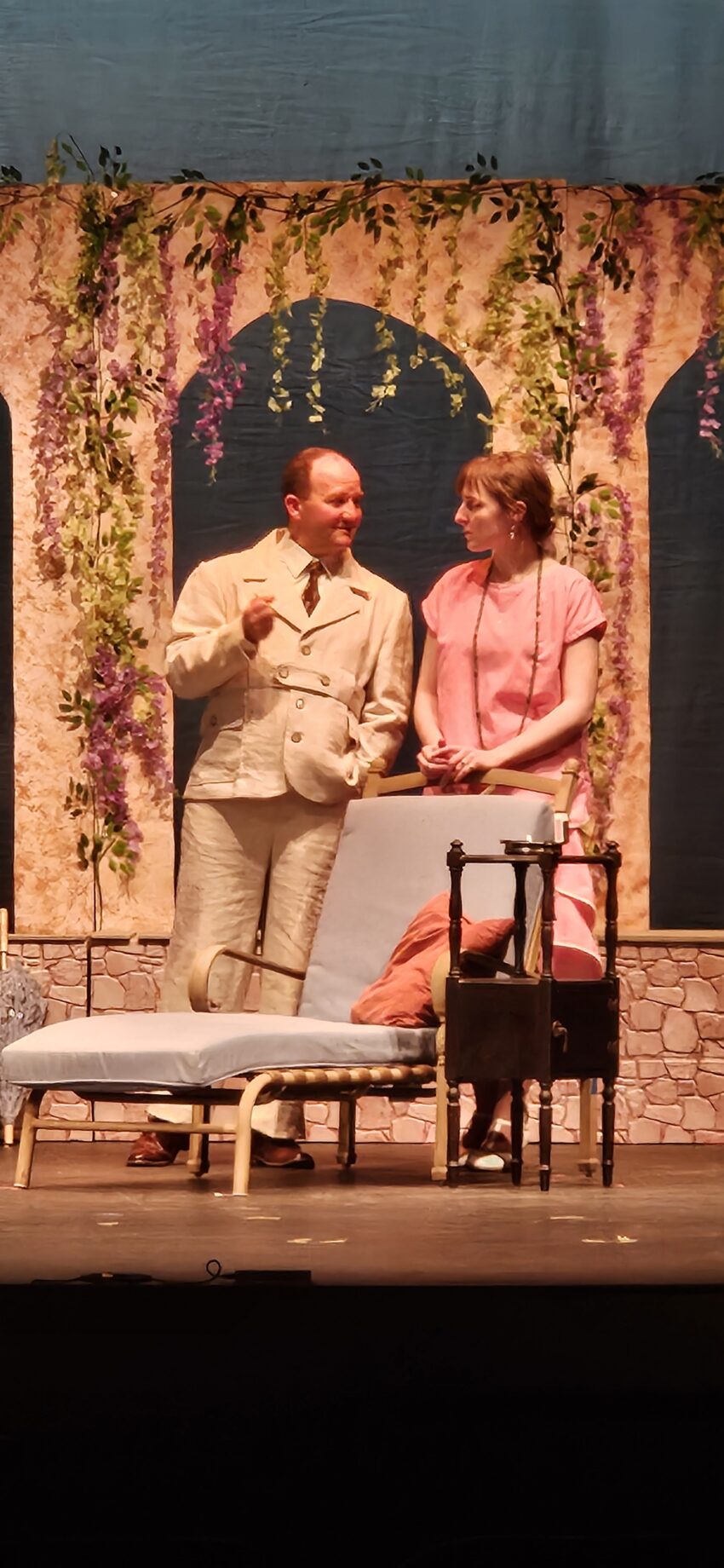 Jason Rose-Langston and Katerina Midtskogen in Enchanted April, Easthampton Theater Company, March 2026.